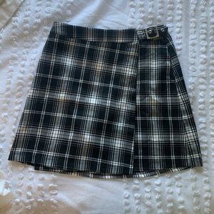plaid brandy melville wrap skirt